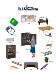 English Worksheet: Classroom
