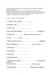 English Worksheet: Finish the sentences