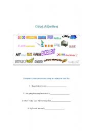 English Worksheet: Adjectives