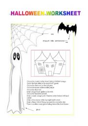 English Worksheet: halloween worksheet 2