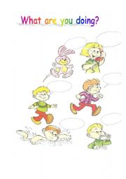 English Worksheet: what are you doing? 2
