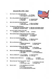 English Worksheet: Quiz USA