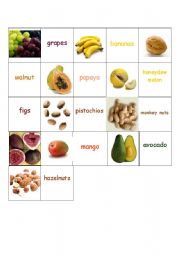 English Worksheet: Fruit Flashcards, part II