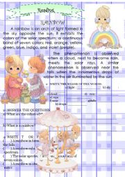 English Worksheet: The Rainbow