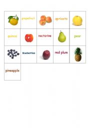 English Worksheet: Fruit Flashcards, part II