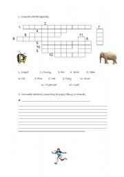 English worksheet: Opposites