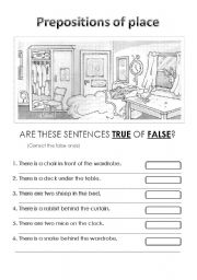 Prepositions of place - ESL worksheet by evelinamaria