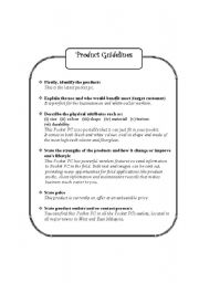 English Worksheet: Teaching Adjectives using advertisement guidelines