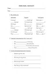 English Worksheet: Have got