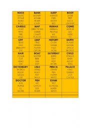 English Worksheet: Taboo Game