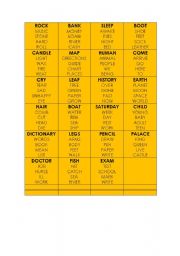 English Worksheet: Taboo Game