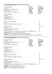 English worksheet: Love_and_marriage_song