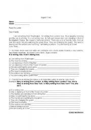 English Worksheet: Present Continuous Tense