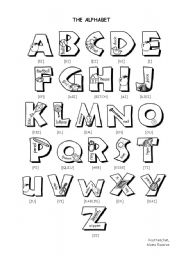 English Worksheet: The Alphabet