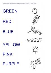 English Worksheet: colours