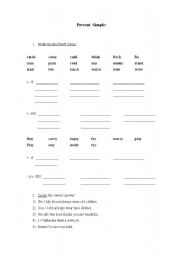 English worksheet: Present Simple