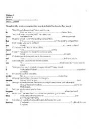 English Worksheet: Wishes 1 - Test 2 FCE 2008 