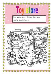 English Worksheet: toy store