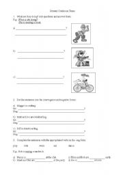 English worksheet: Present Continuous Tense