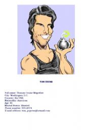 English Worksheet: Tom Cruise and Johnny Deep
