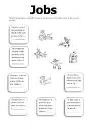 English Worksheet: Whats My Job?