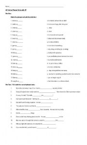 English Worksheet: Phrasal VERB UP TEST