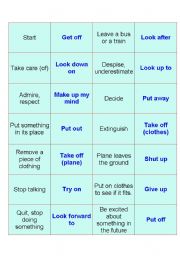 English Worksheet: Domino - Phrasal Verbs