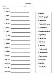 English worksheet: telling time