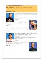 English Worksheet: Classroom enviroment. Work it out. 