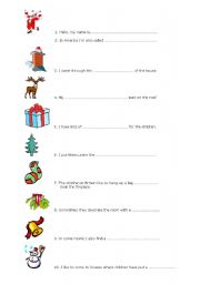 English worksheet: Christmas exercises
