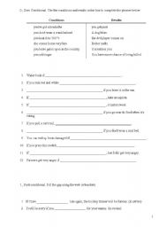 English worksheet: Conditional exercises