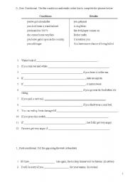 English Worksheet: Conditional exercises