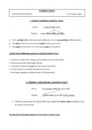 English Worksheet: Passive voice