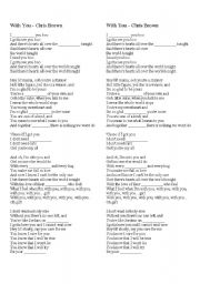 English worksheet: Song With You