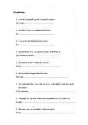 English Worksheet: Paraphrasing