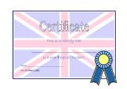 Good English Student Certificate