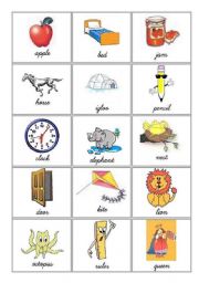 English Worksheet: The alphabet  2/5 (Bingo)