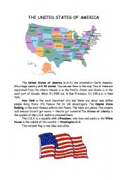 English Worksheet: The United States of America