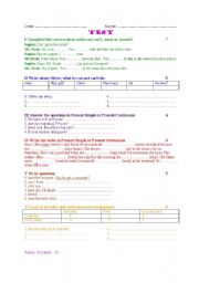 English Worksheet: Grammar: TEST - Present Simple or Continuous; Modals