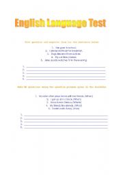 English Worksheet: Present Simple (interrogative, negative, WH questions)