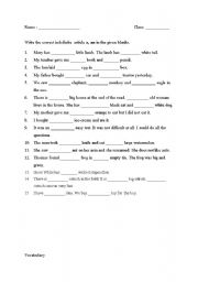 English Worksheet: Indefinite articles