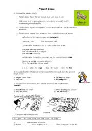 English Worksheet: Present simple 