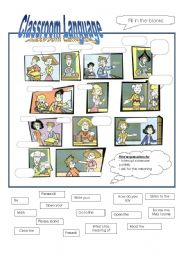 English Worksheet: Classroom Language