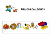 English worksheet: things I can TOUCH
