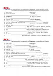 Present perfect x simple past