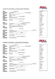 English Worksheet: Shopping for clothes