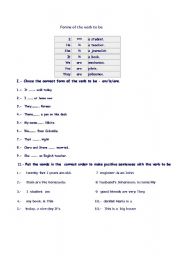 English worksheet: Verb To Be Practical Guide