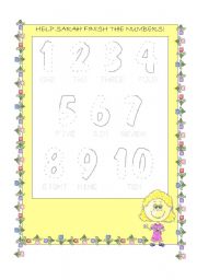 English Worksheet: NUMBERS 1-10