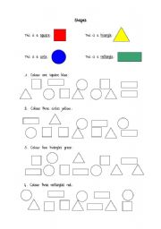 English Worksheet: Shapes