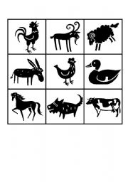 English worksheet: Farm Animal BIngo C